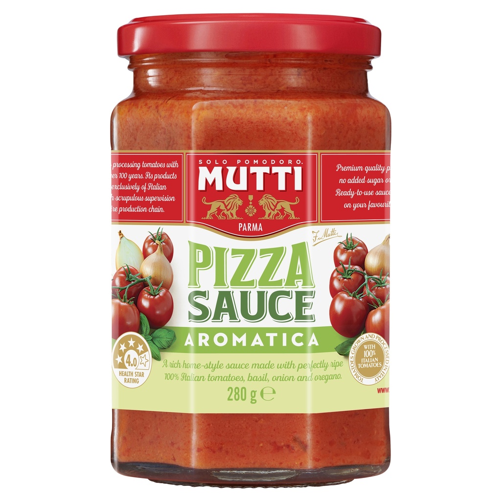Mutti Pizza Sauce Aromatica Jar 6X280G