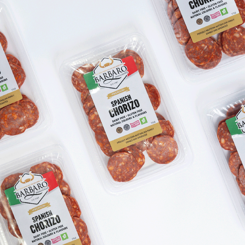 Barbaro Retail Spanish Chorizo Sliced 14X175G [B]