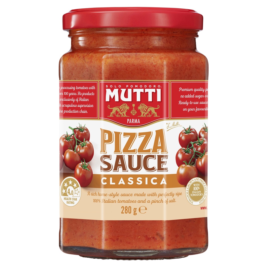 Mutti Pizza Sauce Classica Jar 6X280G