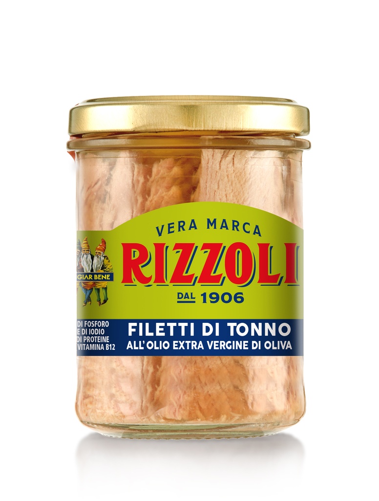 Rizzoli- Tuna Fillets In EVO Jar 6 x 200g (00457) 
