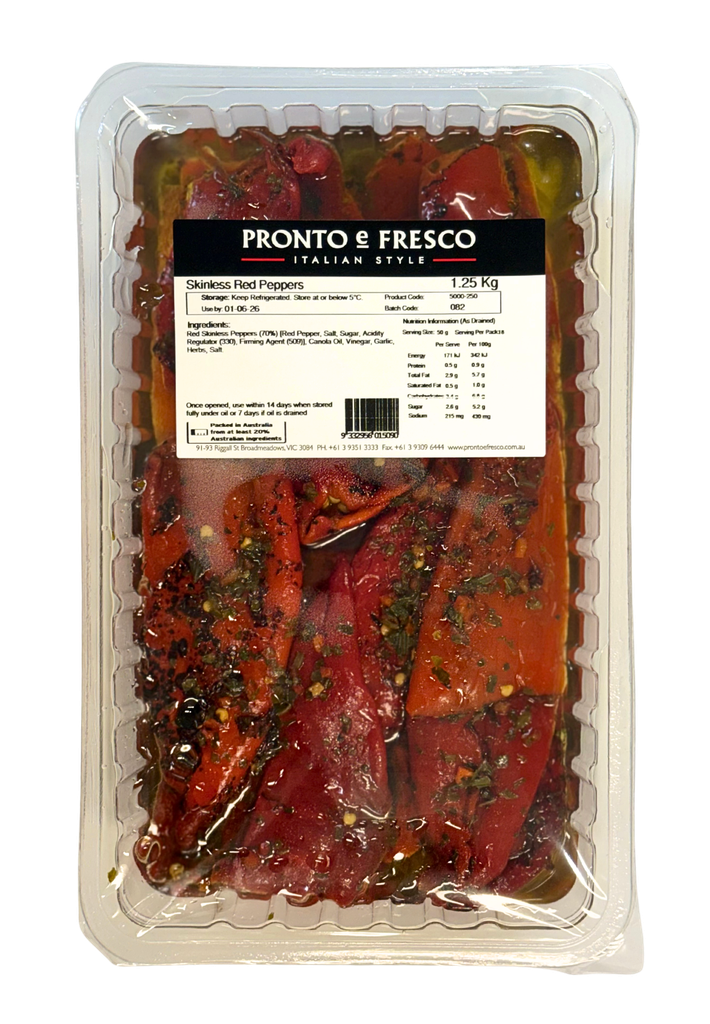 Pronto e Fresco- Skinless Peppers 1.25kg 