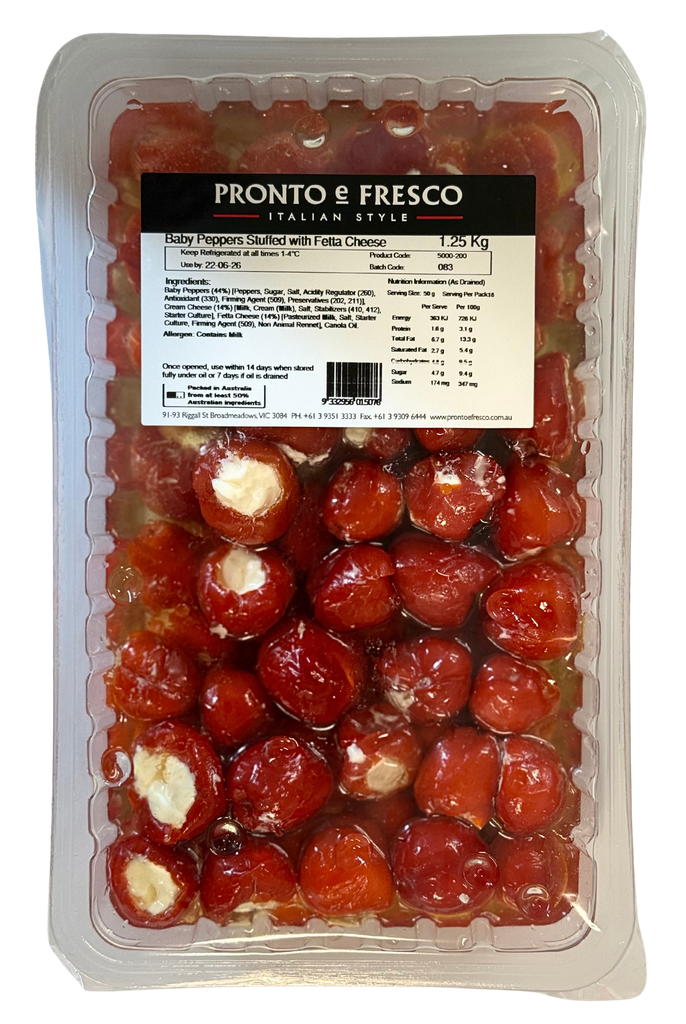 Pronto E Fresco- Peppadews w Fetta 1.25kg 