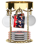 Bialetti- Cups + Saucers Magico Ricordo Carosel Set 4*x 6 (NMAGIC003/FB) 