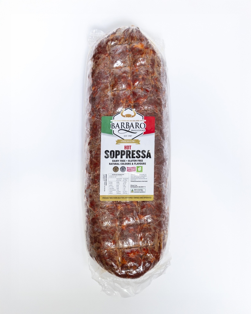 Barbaro- Soppressa Flat Hot r/w 2.5kg   