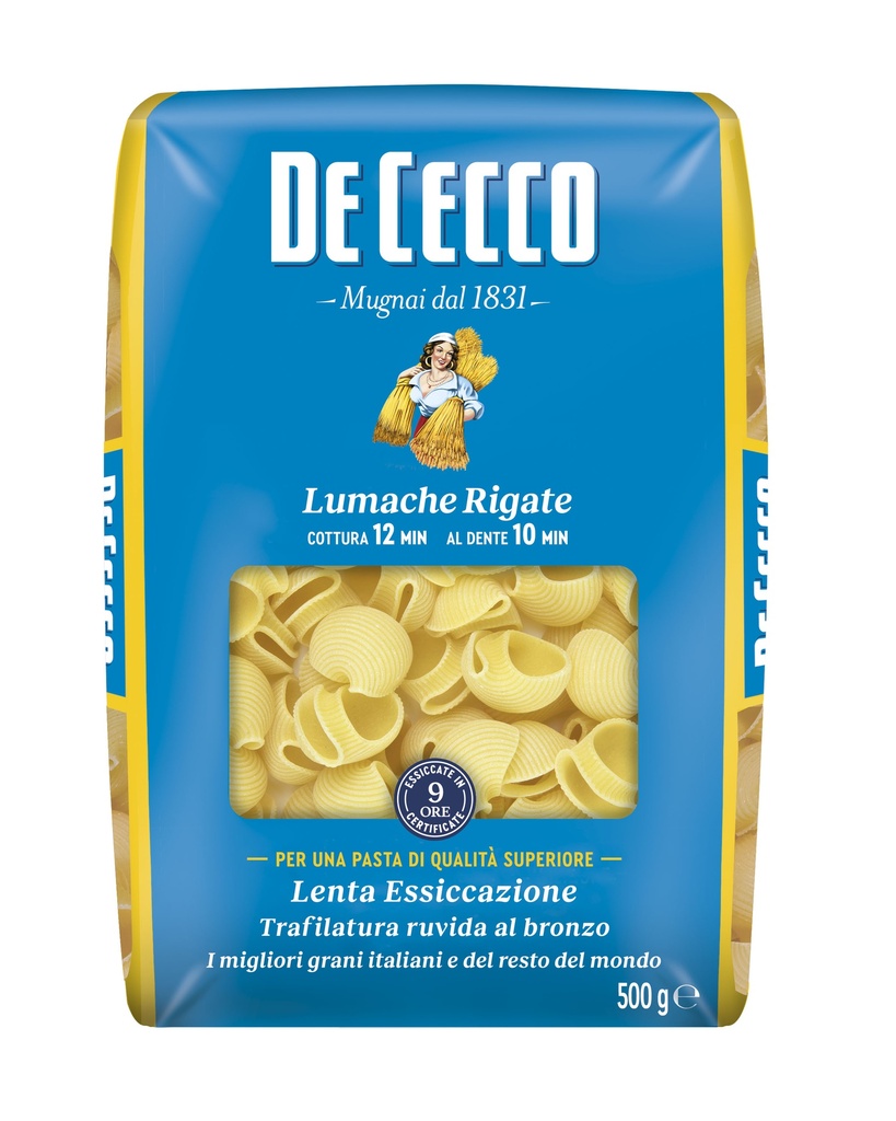 De Cecco LUMACHE RIGATE 12 x 500g (QSX0043)