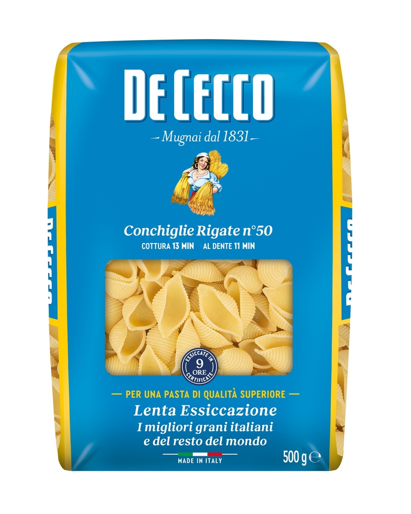 De Cecco CONCHIGLIE RIGATE 24 x 500g (QSXE050)