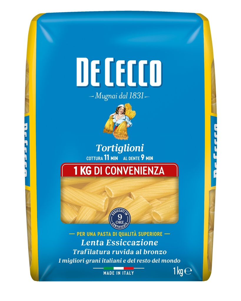 De Cecco TORTIGLIONI 12 x 1Kg (QSXF023)