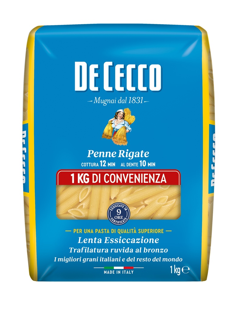 De Cecco PENNE RIGATE 12 x 1Kg (QSXF041)