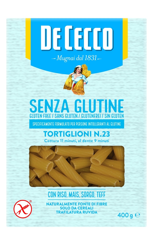 De Cecco TORTIGLIONI SENZA GLUTINE 12 x 400g (0GF0023)