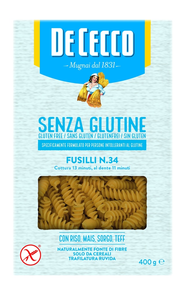 De Cecco FUSILLI SENZA GLUTINE 12 x 400g (0GF0034)