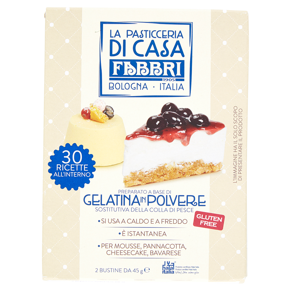 Fabbri - Food Jelly Powder (Gelatine) 2 Bags 45G X 12