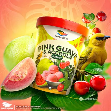 Austropical - Pink Guava & Acerola Sorbet 10.2kg