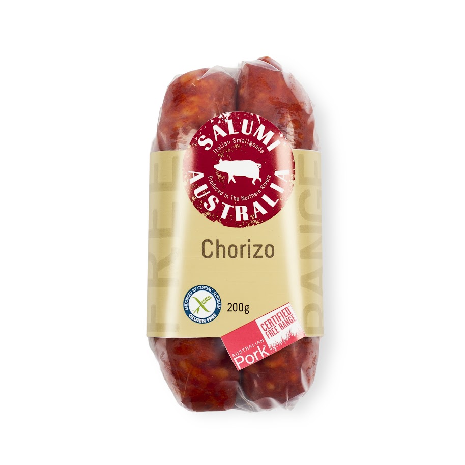 Salumi- Chorizo Free Range Twin 200g x 10