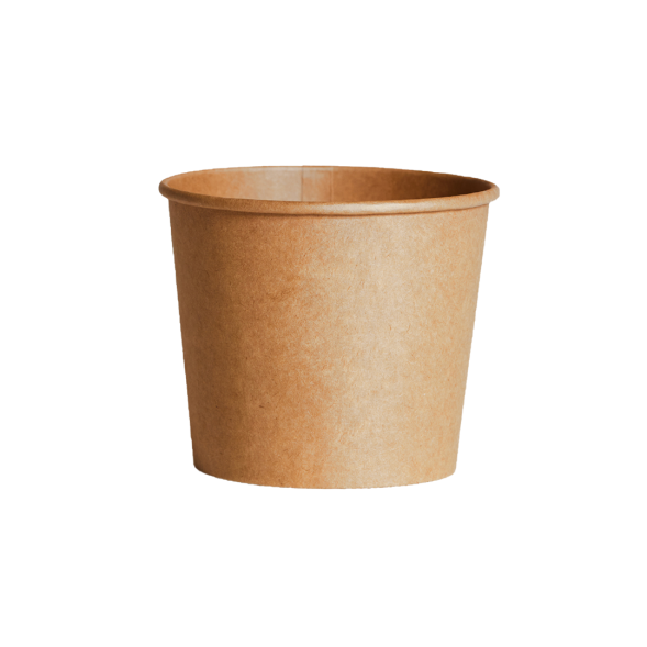 Kraft Round Container PP 600ml (400)