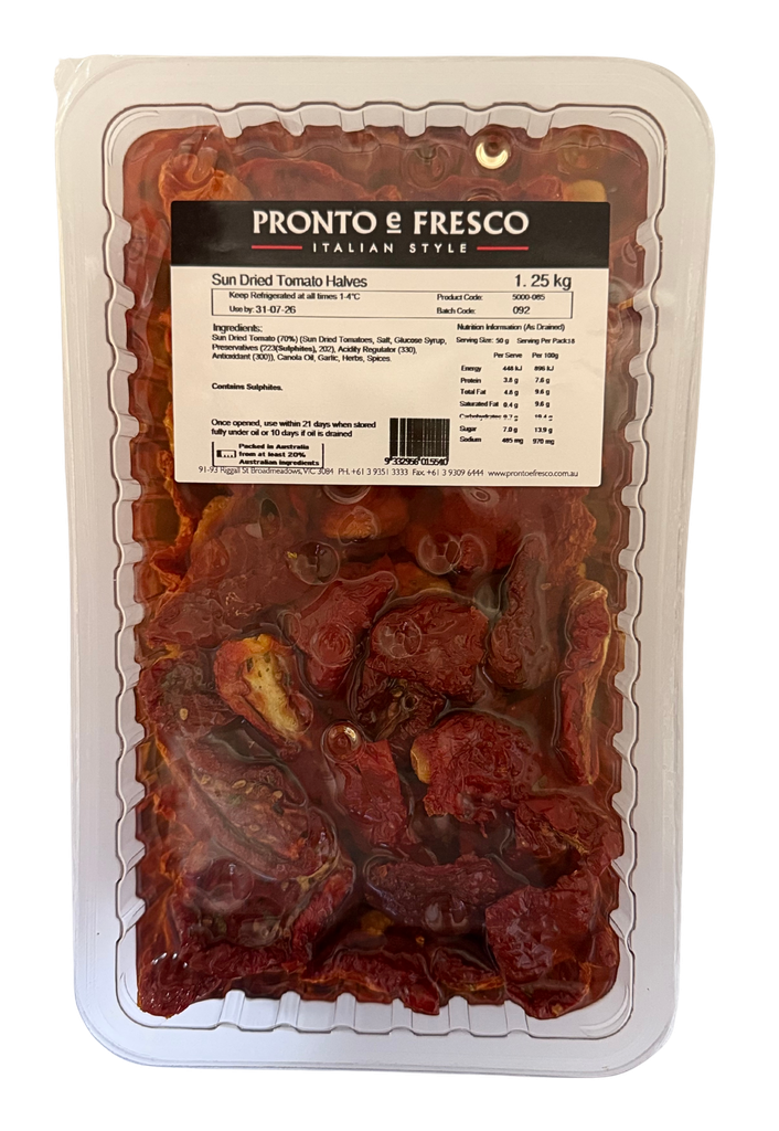 Pronto e Fresco- Sun Dried Tomato Halves 1.25kg 
