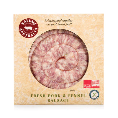 Salumi- Pork & Fennel Sausage Coil Free Range 500g