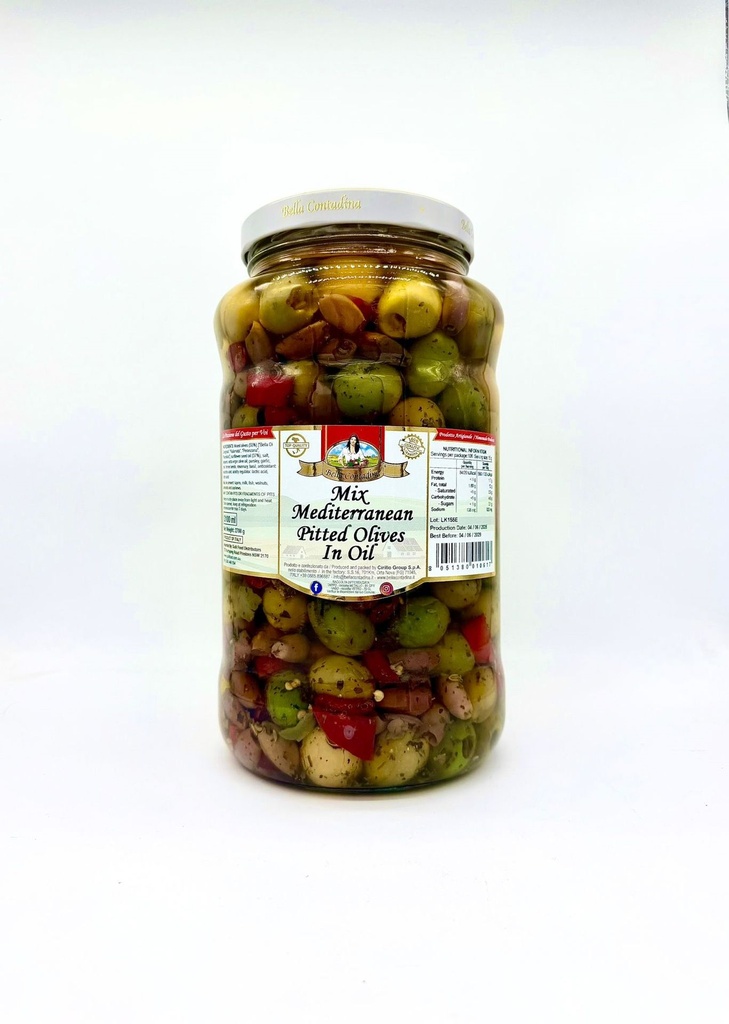 Bella Contadina- Olives Mixed Pitted in Oil 3100ml