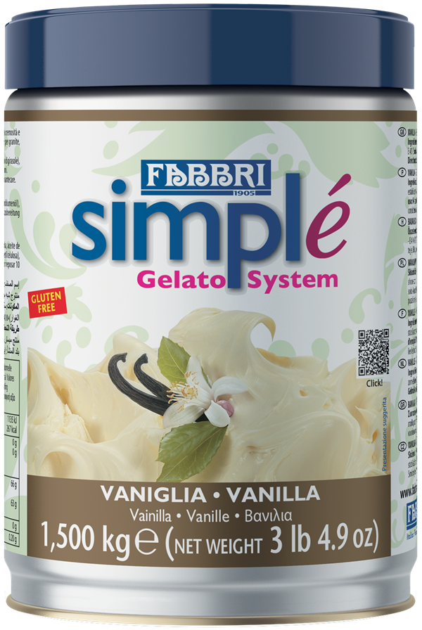 Fabbri Gelato SIMPLE DELI PASTE VANILLA SUPER Tin 1.5kg