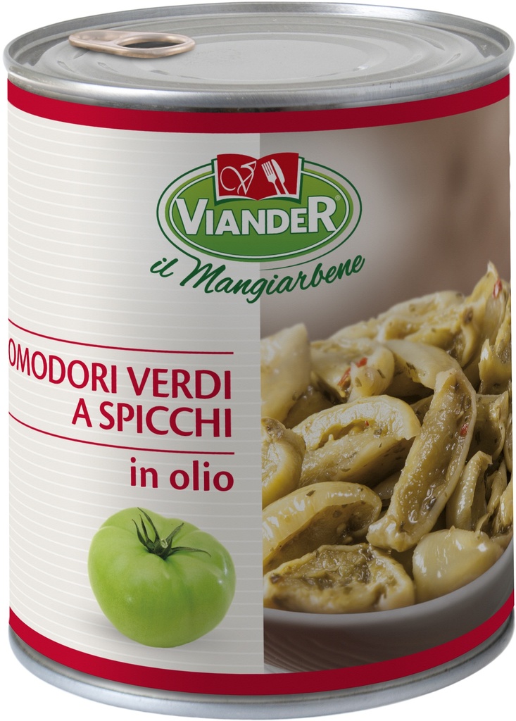 Viander- Pomodori Verdi Spicchi 800g Tin (18454)