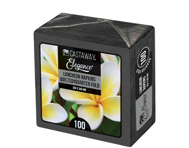 Quarter Fold Black Napkin x 2000