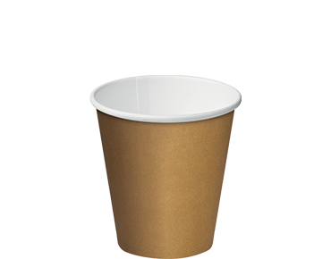 4oz Single Wall Brown Coffee Cups x50