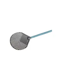 Aluminium Round Perforated Evoluzione Pizza Peel 33cm - 150cm Handle