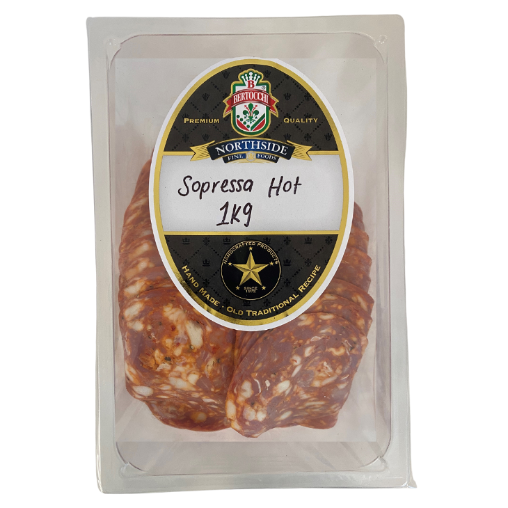 Bertocchi- Soppressa Salami Hot Sliced 1kg