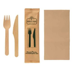 Wooden Cutlery Pack x 400