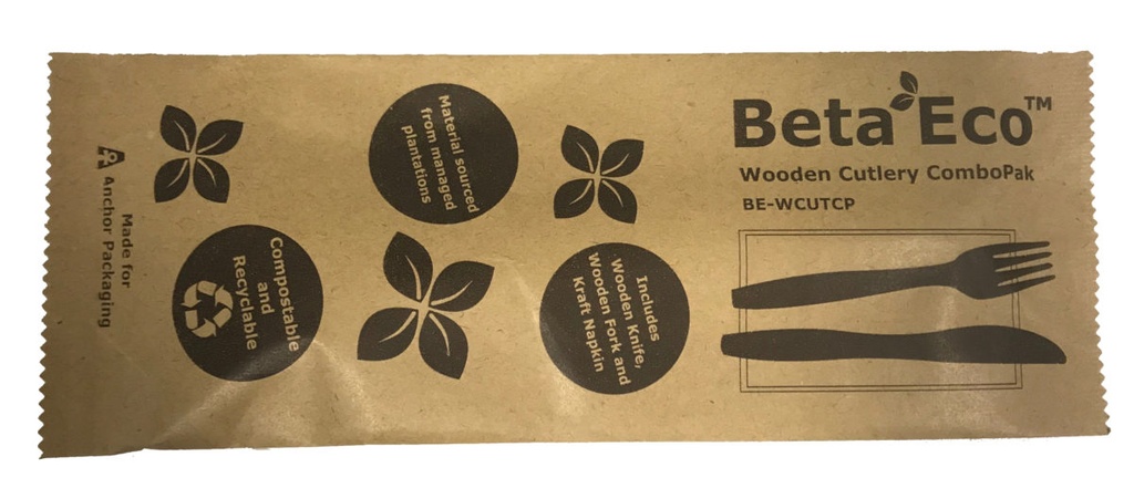 Wooden Cutlery Pack x 400