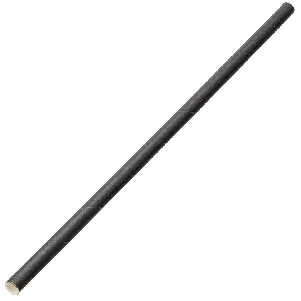 Black Jumbo Paper Straws 10mm x 197mm x 2500