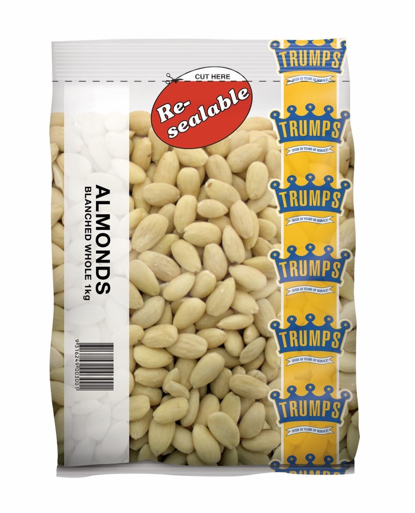 Blanched Whole Almonds 1KG