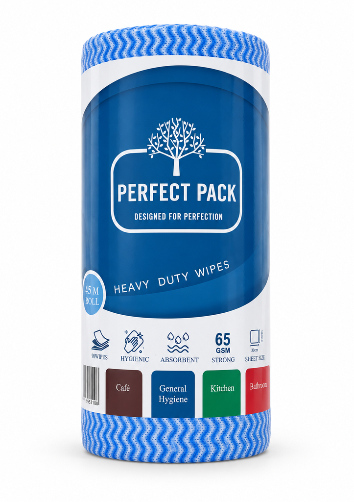 Wipes Blue Heavy Duty 90 Per Roll (6)