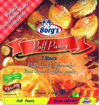 Borgs- Puff Pastry 10 Sheets - 1.7kg