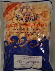 Cooked & Peeled Vannamei Prawns 100/200 x1kg