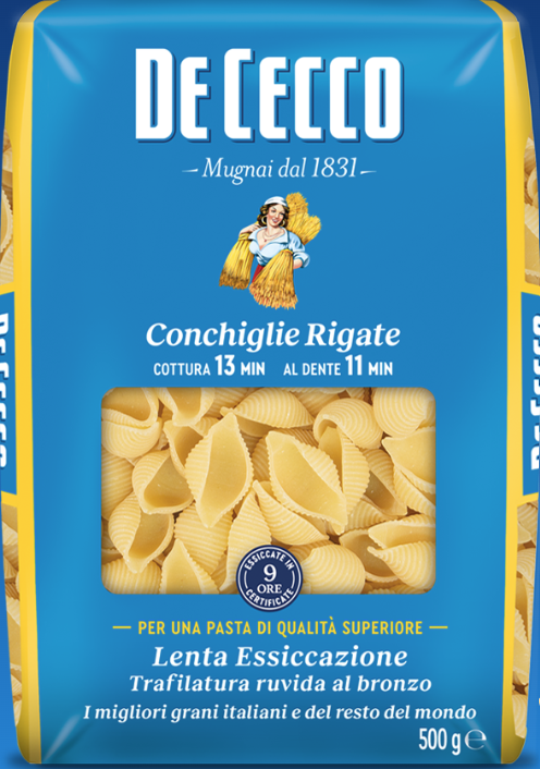 De Cecco Pasta Conchiglie Rigati #50 500g