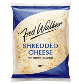 Fred Walker Tasty Shredded Cheese 2kg