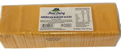 Real Dairy Australia American Burger Cheese Slices 2.27Kg