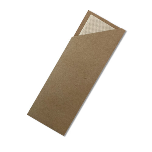 Cutlery Pouch Quilted Brown (Kraft) Napkin x1000