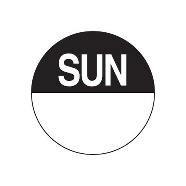 Day Dot Stickers 24mm Durabale x 1000 - Sunday