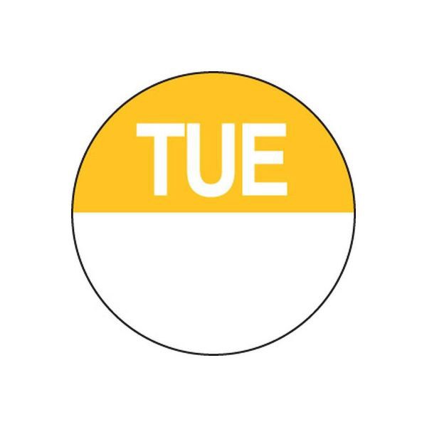 Day Dot Stickers 24mm Durabale x 1000 - Tuesday