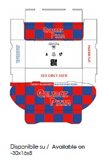Euro Pizza Box For Calzone x 100 (30x16x8)