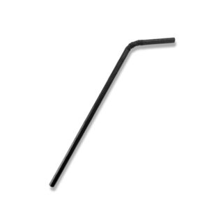 Straws Paper Flexi Black x2500