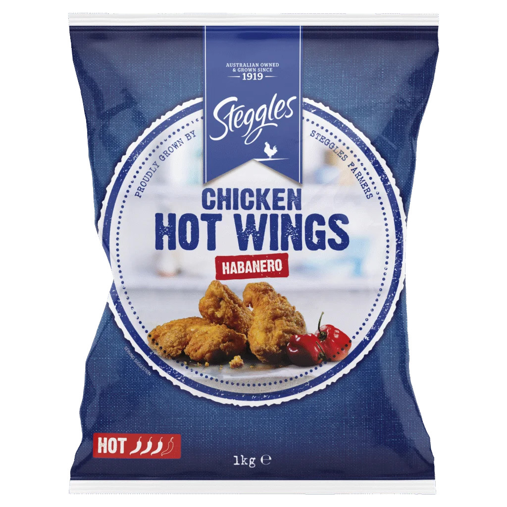 Steggles Habanero Hot Wings 1kg