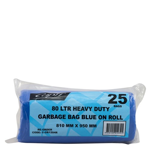 Heavy Duty Blue Garbage Bags 77Lt x 25