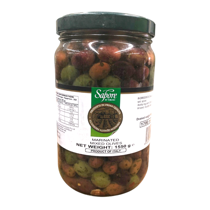 Sapore- Mixed Italian Whole Olives 1550g