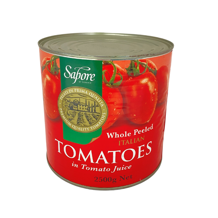 Sapore- Whole Italian Peeled Tomatoes 2500gm x 6