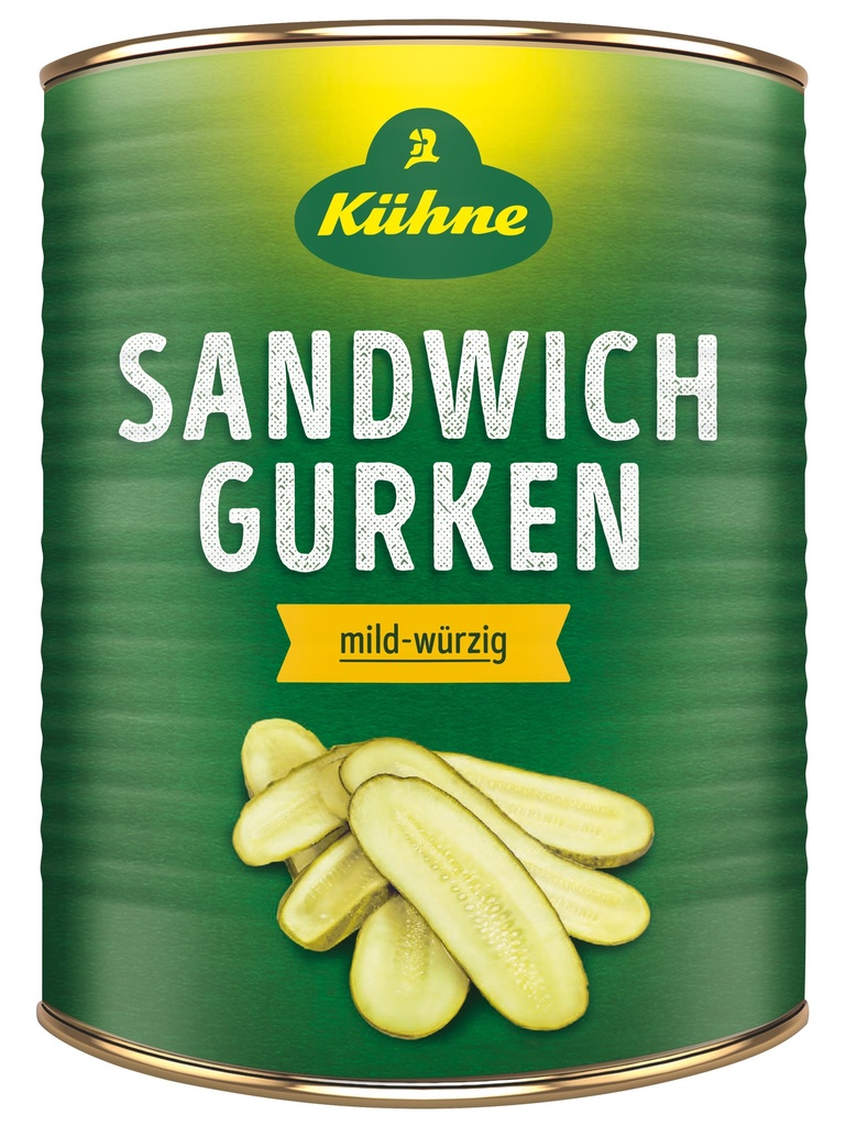 Kuhne- Pickled Gherkin Sandwich Slices 3100ml (40120)