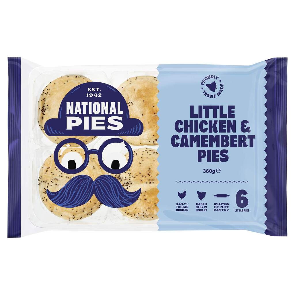 Little Chicken & Camembert Pies 60g - 6 Packs of 6