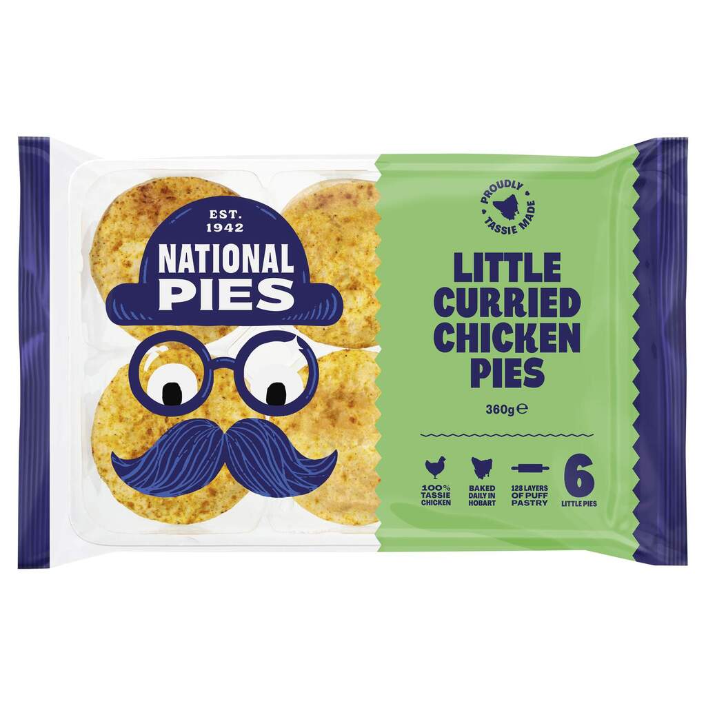 Little Curried Chicken Pies 60g - 6 Packs of 6