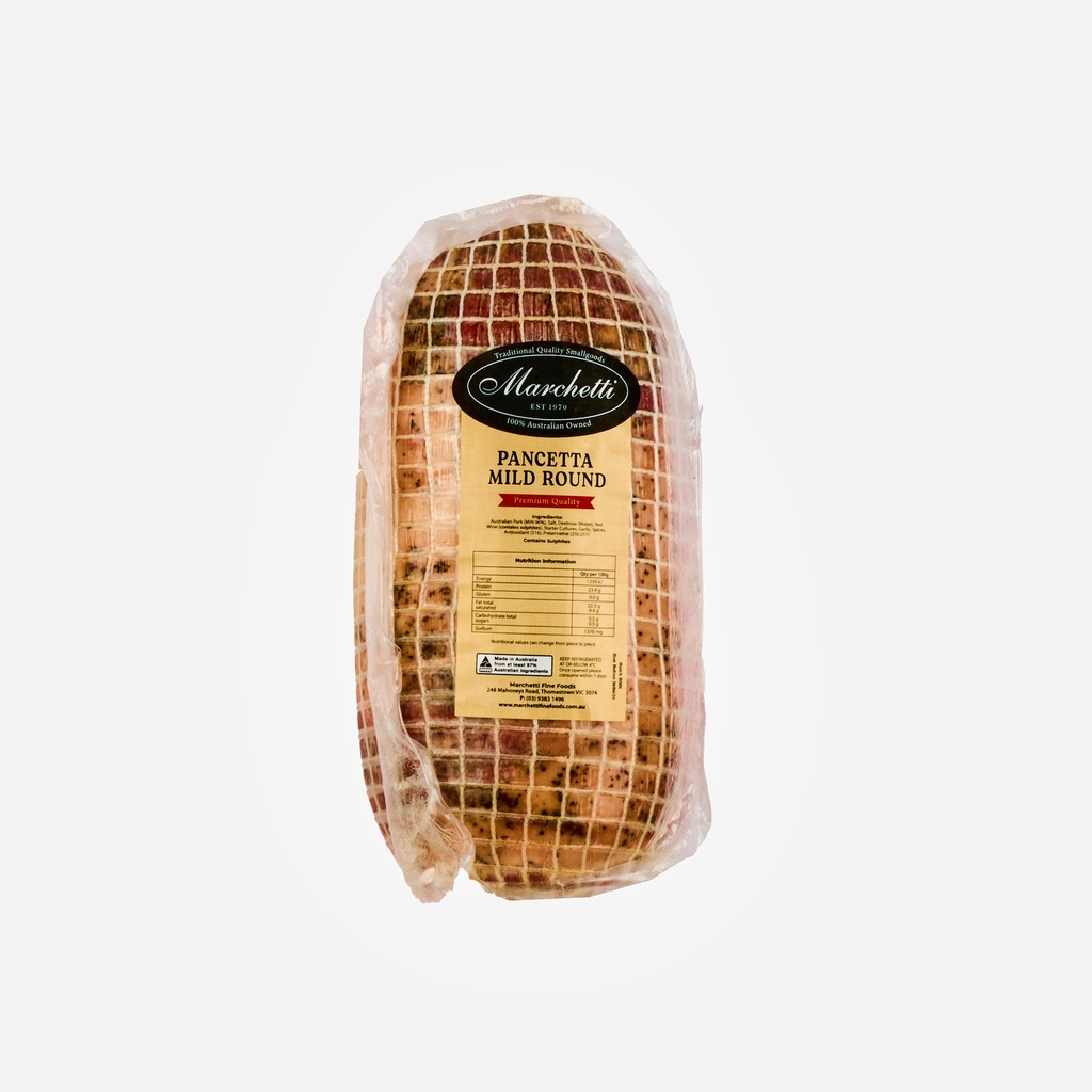 MARCHETTI PANCETTA MILD ROUND  2KG R/W